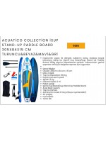 Acuatico Collection Şişme Sup Board/ısup Stand Up Paddle Board 305x76x15 Cm Turuncu&beyaz&mavi&gri